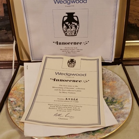 Wedgwood Bone China Plate "Innocence" Wedgwood - Picture 5 of 10